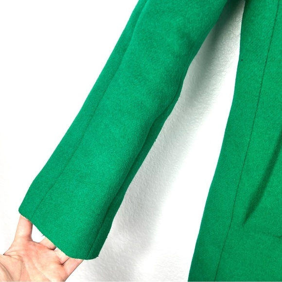 J.Crew City Coat Green Wool Blend Womens Sz 00 - Picture 5 of 11